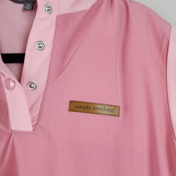 Simply Southern pullover jacket sz S women / teen Quarter snap Pink New - Picture 3 of 12